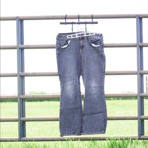 American Eagle Grey Denim Artist Jeans